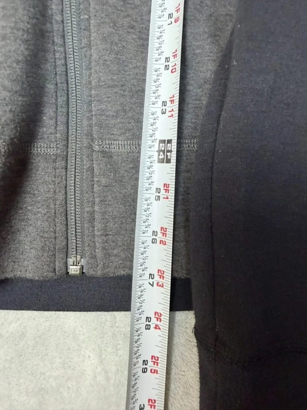 THE NORTH FACE Jacket Mens Medium Gray Black Full Zip Bomber Knit Logo